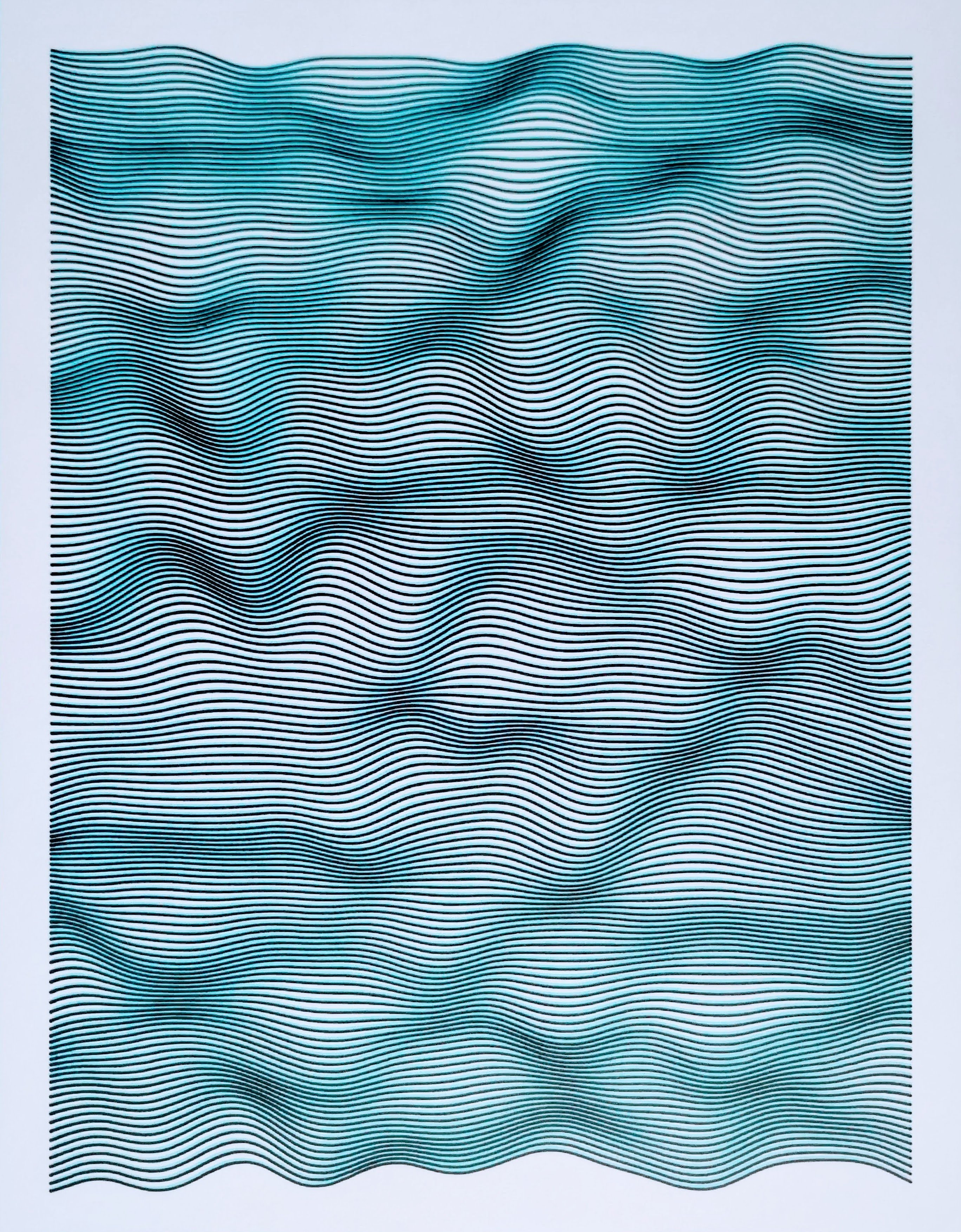 Wavy pattern cyan